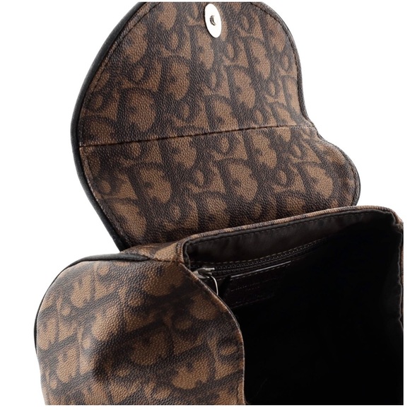 Rare Christian Dior Vintage Trotter Romantique Mini Flap Bag Coated Canvas - Picture 7 of 11